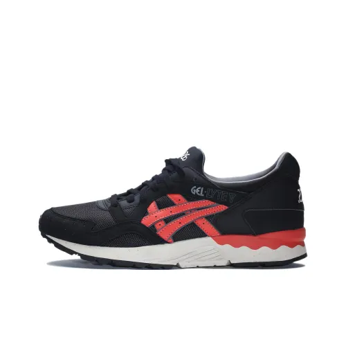 Asics Gel Lyte 5 Устойчивые к истиранию Низкие Беговые кроссовки Унисекс Черные Красные