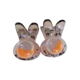 Апельсин, шерсть кролика, заколки