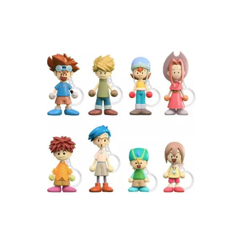 TOEI ANIMATION Digimon Кукла Брелок Версия Аниме Украшение Слепые Коробки Один Mystery Коробка Целая Коробка 8 шт