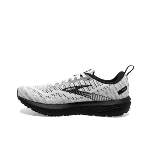 Brooks Revel 6 Амортизирующие кроссовки Slip-resistant низкий топ беговые кроссовки Мужской Черный Белый