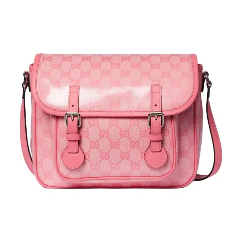 GUCCI Кристалл Холст Сумка через плечо Детская Розовая