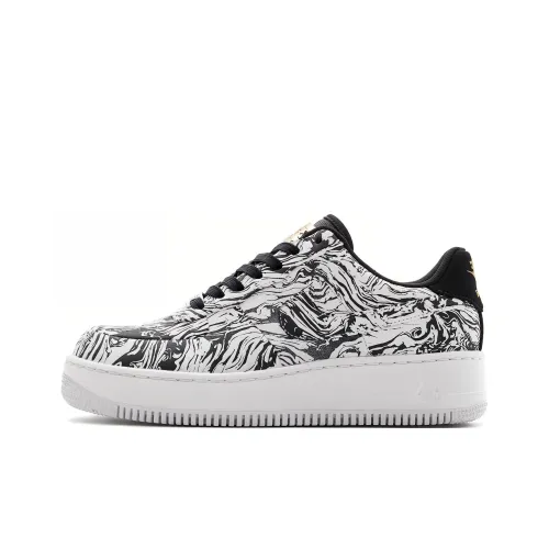 Nike Air Force 1 Upstep Low Топ Кроссовки для скейтбординга Женские Белые Черные
