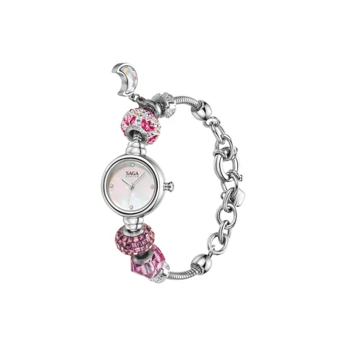 SAGA Кварцевый Movement Женские часы 24 мм Белый