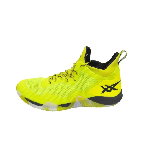 Asics Blaze Nova Abrasion Resistant MID Топ Баскетбольные кроссовки Мужской Неоново-желтый
