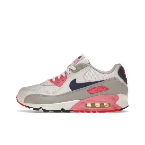 Nike Air Max 90 Устойчивый к истиранию Дышащий Низкий Топ Casual Женский Белый Розовый