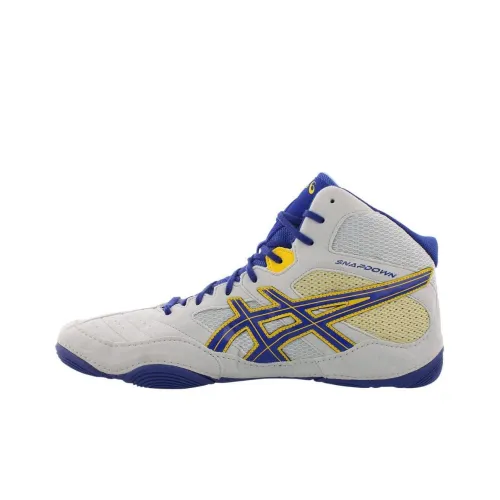 ASICS Амортизация MID Топ Кроссовки для тренировок Мужские Серый Синий