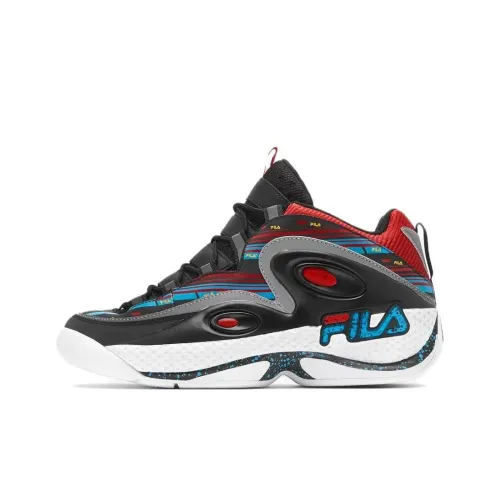 FILA Grant Hill 3 Low Топ Винтажные Баскетбольные Кроссовки Мужские Черные Синие Красные