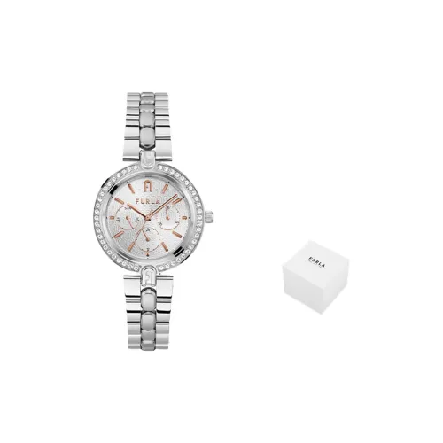 Furla HERITAGE Series Женские часы Кварцевый механизм Стальной ремешок Нержавеющая сталь Серебристый циферблат