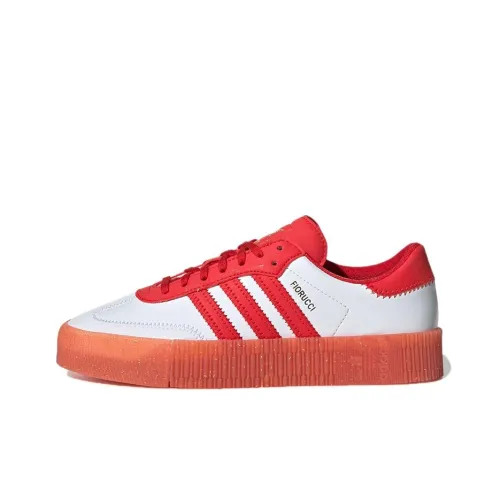 FIORUCCI x adidas originals Sambarose Low Топ Кроссовки для скейтбординга Женские Белые Красные