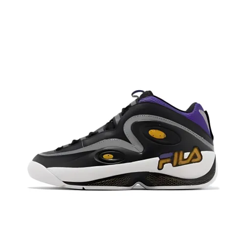 FILA Grant Hill 3 MID Топ Винтажные Баскетбольные Кроссовки Мужские Черный Желтый Фиолетовый