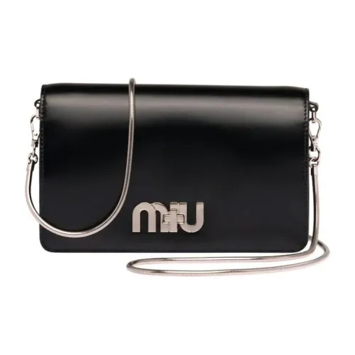 MIU MIU Matelassé Кожа Сумка через плечо Женская Черная