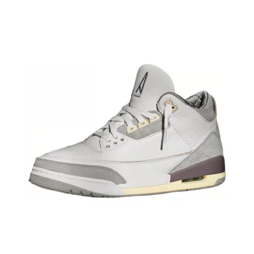 Jordan Air Джордан 3 Амортизация Устойчивый к истиранию Дышащий MID Топ Винтажные баскетбольные кроссовки Мужской Белый