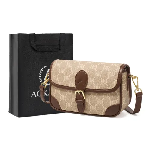 AOKANG Сумка-мессенджер из ПВХ маленькая квадратная сумка сумка через плечо маленькая женская сумка кофейно-коричневый кремовый абрикос