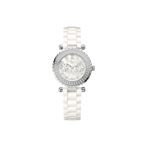 GUESS Наручные часы Кварцевый механизм Керамика Ремешок 36 мм Белый циферблат Женские часы