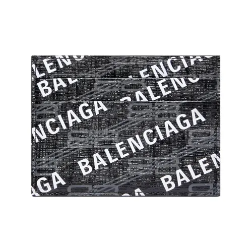 Balenciaga BB MONOGRAM Фирменный Холст Картхолдер Картхолдер Мужской Черный Белый