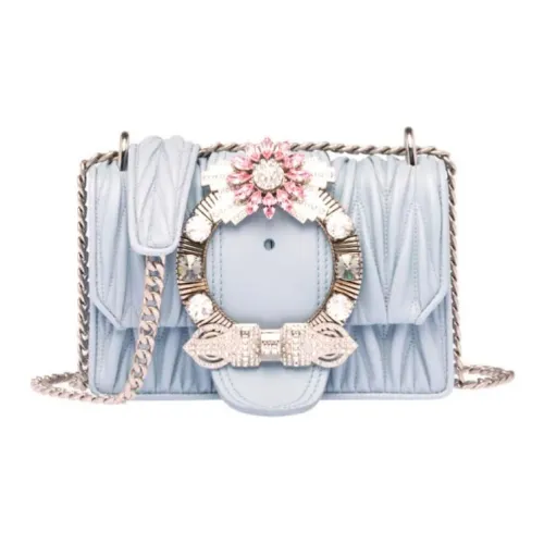 MIU MIU Sheepskin Сумка Сумка через плечо Сумка через плечо Женская Небесно-голубая