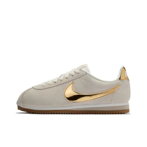 Nike Cortez Low Топ Беговые кроссовки Женские Бежевый