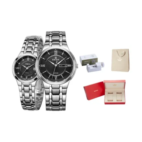 EBOHR Master Collection Кварцевый механизм нержавеющая сталь ремешок унисекс черный циферблат