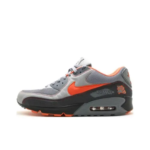 Nike Air Max 90 Low Топ Повседневная обувь Мужская Серый Оранжевый