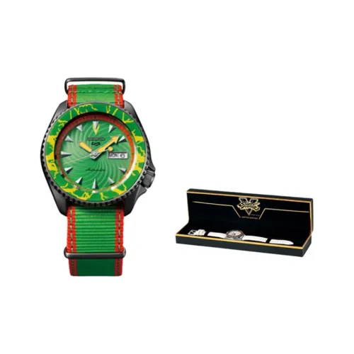 SEIKO Механический механизм Мужские часы Street Fighter Collection 42,5мм*13,38мм Зеленый