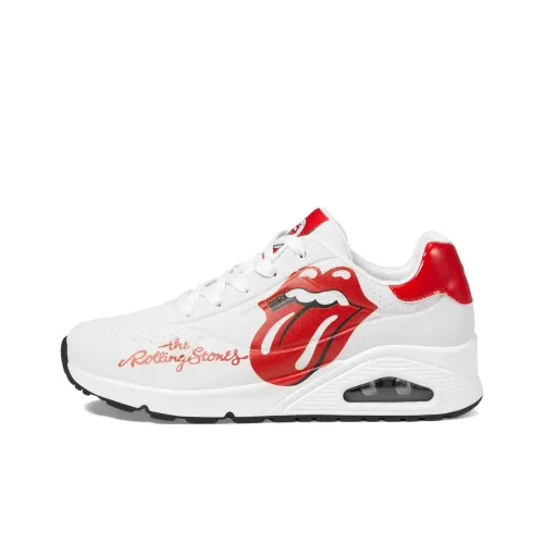 Skechers Uno Casual Low Top White Red Women's