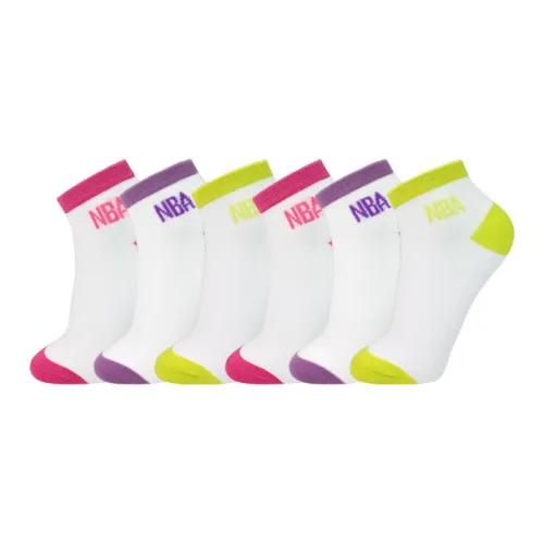 NBA 6 пар Зеленый + Розово-красный + Фиолетовый Женские носки
