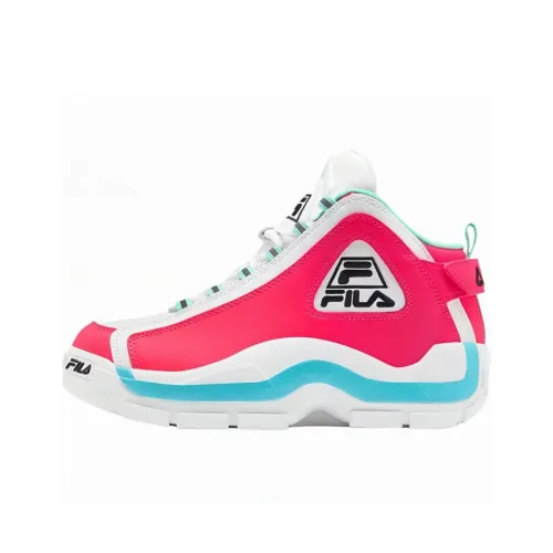 FILA Grant Hill 2 WMNS Амортизация Износостойкий MID Топ Винтажные баскетбольные кроссовки Мужской Белый Синий Розовый