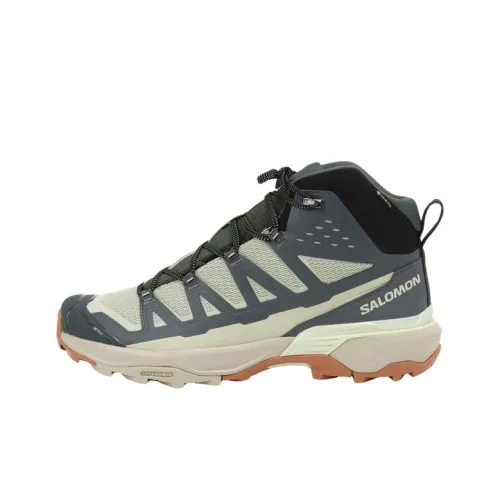 SALOMON X ULTRA 360 Edge MID GORE TEX Амортизация Износостойкий MID Топ Альпинистская Обувь Мужская Серый Коричневый Желтый