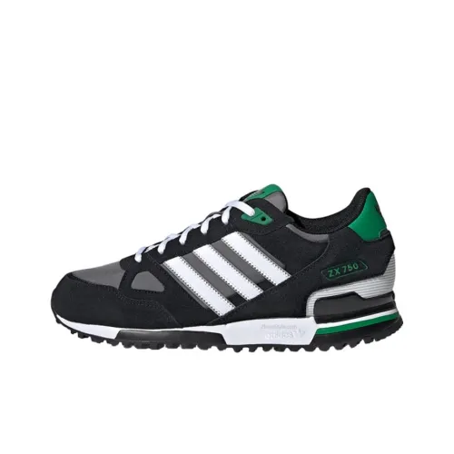 Adidas Originals ZX 750 Амортизация Износостойкий Низкий Топ Повседневная Обувь Мужская Черная Зеленая