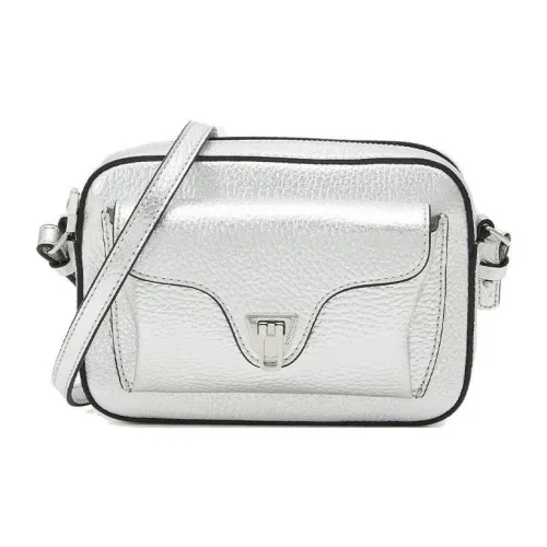 COCCINELLE Телячья кожа Camera Сумка Сумка через плечо Мини Женская Серебряный