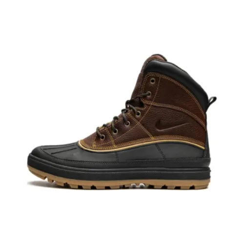 Nike Woodside 2 Амортизация Износостойкий MID Топ Скейтборд Кроссовки Женские Коричнево-черные