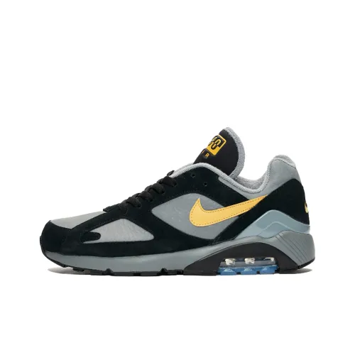 Nike Air Max 180 Амортизация Износостойкий Низкий Топ Повседневная Обувь Мужская Черная Серый