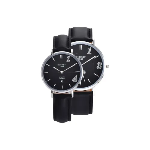 KUERST Кварцевый механизм Мужские часы 32 мм Черный