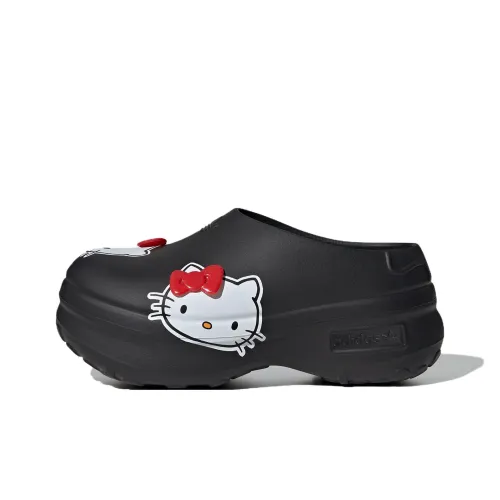 Hello Kitty x Adidas Originals AdiFOM Stan Smith Mule Slip-Resistant Домашние тапочки Женские Черный Красный Белый