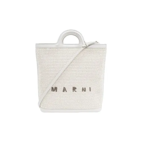 MARNI Cotton с полиамидной сумкой через плечо сумка женская белая