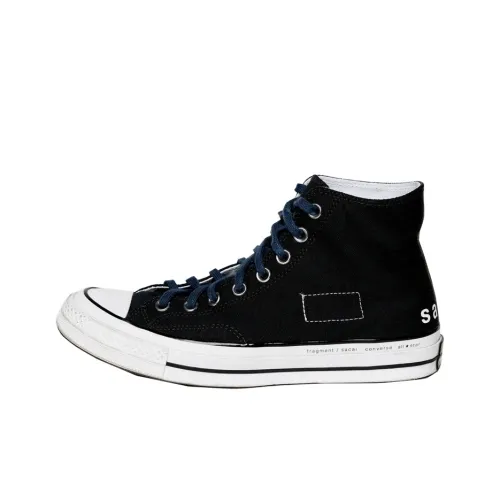Sacai X Fragment Design x Converse Chuck Taylor All Star High Топ Кеды Унисекс Черный