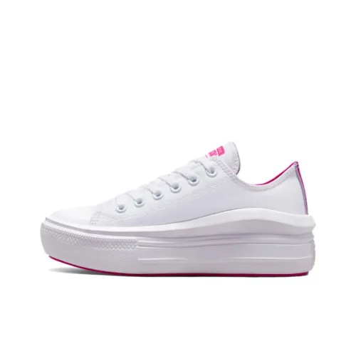 Конверс All Star Lift CHUCK TAYLOR Low Топ Кеды Женские Белые Розовые