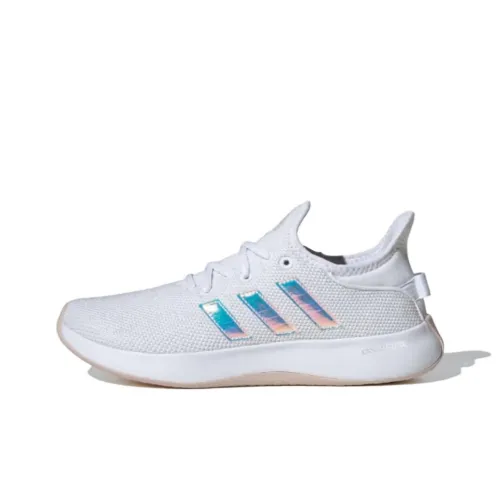 Adidas Cloudfoam Pure Амортизация Износостойкие Низкие Кроссовки для Бега Женские Белые