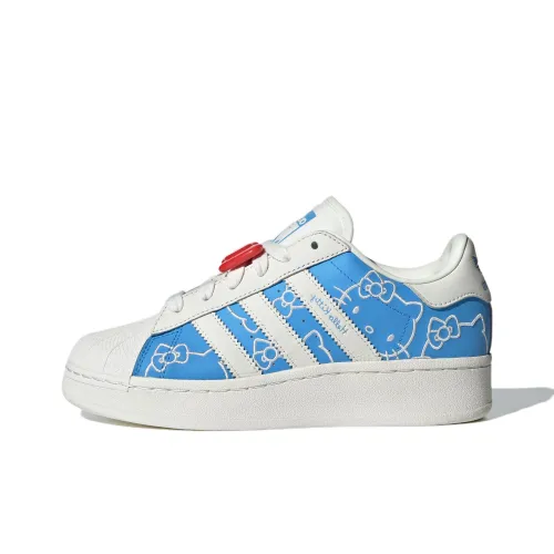 Hello Kitty x Adidas Originals SUPERSTAR XLG Устойчивые к истиранию низкие скейтборд-кеды Женские Белые Синие