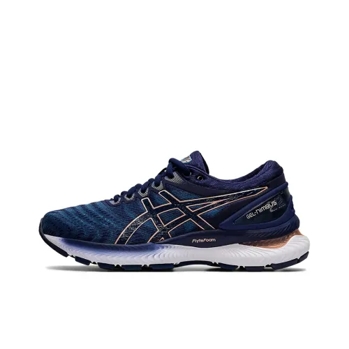 Asics Gel Nimbus 22 Low Топ Беговые кроссовки Женские Серый Синий