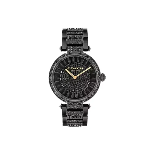 COACH Наручные часы Кварцевый механизм 34 мм Черный циферблат Унисекс