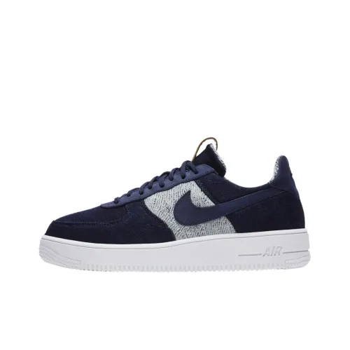 Nike Air Force 1 Slip Resistant Shock Absorbers с свойствами устойчивости к истиранию Низкие кроссовки для скейтбординга Унисекс Синие