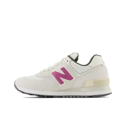 New Balance NB 574 Low Топ Беговые кроссовки Женские Бежево-фиолетовый