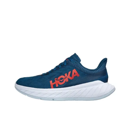 HOKA ONE ONE Амортизаторы Slip-resistant устойчивые к истиранию дышащие низкий топ беговые кроссовки Женские Темно-синий