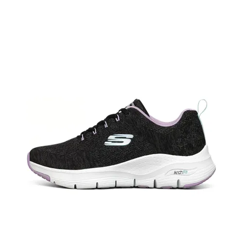Skechers Arch Fit Low Топ Беговые кроссовки Женские Черный