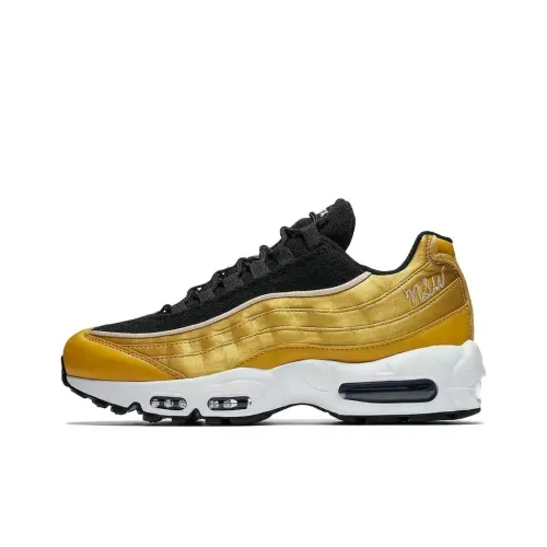 Nike Air Max 95 Low Топ Повседневная обувь Унисекс Золото-черный