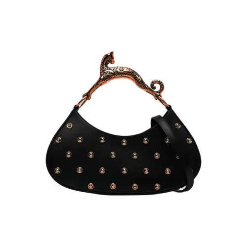 Lanvin Телячья кожа и Zamac сплав Одно плечо Сумка Женская Черная