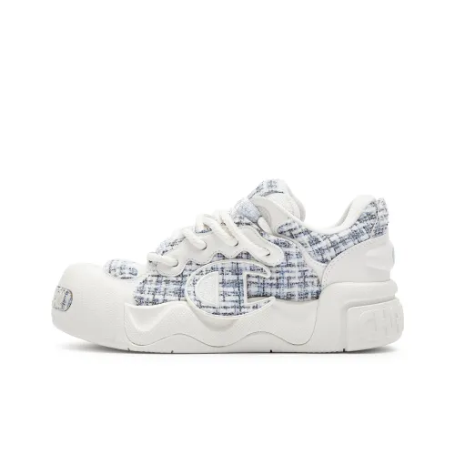 Champion Пухлые туфли AutoSkate V1 Low Топ Кроссовки для скейтбординга Женские Балет Синий Молочный белый