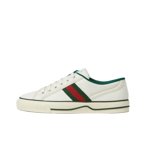 GUCCI Tennis 1977 Low Топ Кроссовки для скейтбординга Женские Белые Зеленые