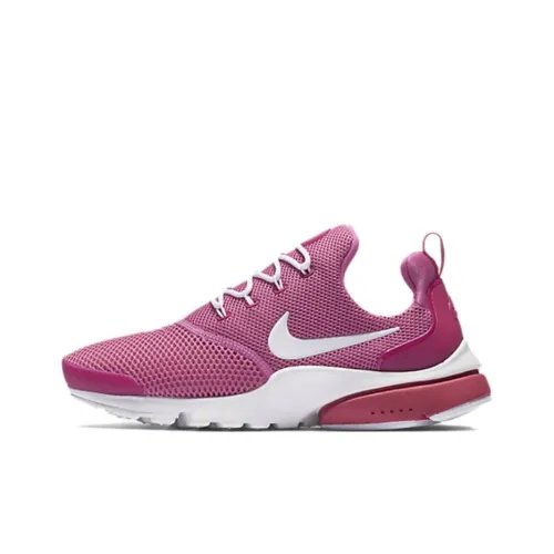 Nike Air Presto Shock Absorbers Противоскользящие Устойчивые к истиранию Низкий Топ Беговые кроссовки Женские Ярко-розовый